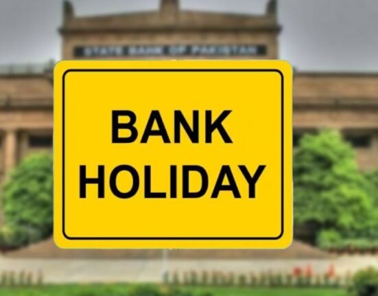 Bank holiday announced in Pakistan